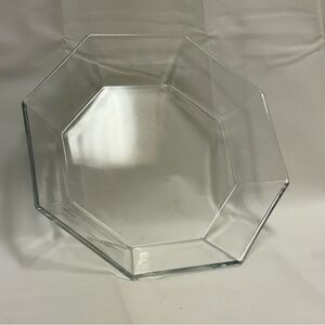 Octagonal Clear Glass Bowl